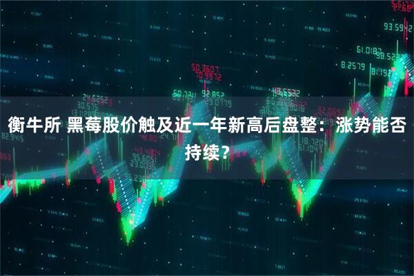 衡牛所 黑莓股价触及近一年新高后盘整：涨势能否持续？